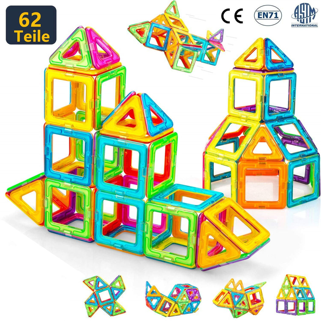 Condis Magnetic Building Blocks Set for Kids 62 pcs, Magnetic